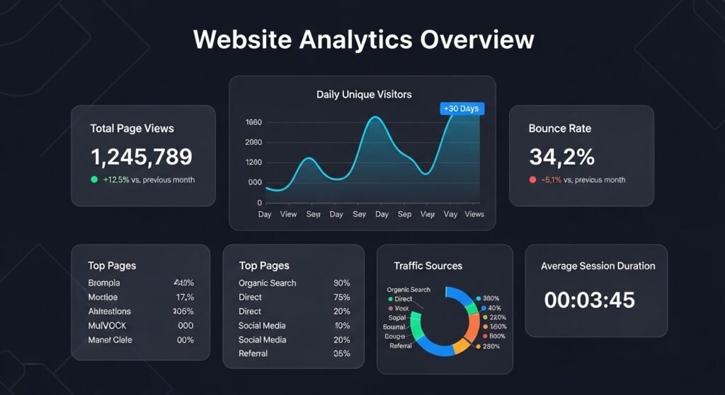 Como montar um dashboard simples de métricas do site